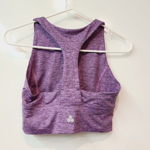 Tek Gear Purple Sports Bra T Racerback Back Workout Womens Small Like New - Picture 3 of 5